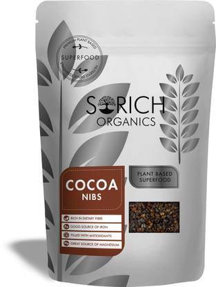 Sorich Organics Roasted Cocoa Nibs Unsweetened Eating Baking Cooking for Choco Chips Cakes Topping
