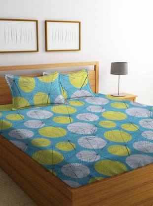 VAS COLLECTIONS 160 TC Cotton Double Printed Flat Bedsheet