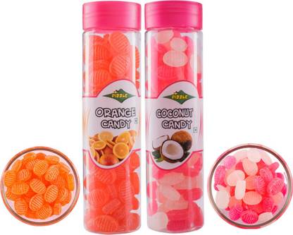 DIZZLE Orange Candy & Coconut Candy Coconut, Orange Toffee