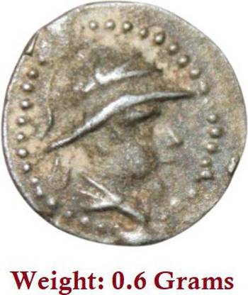 Prideindia Helmeted Type (171-145 BCE) Indo Greek Old and Rare Coin (Weight: 0.6 Gm) Ancient Coin Collection
