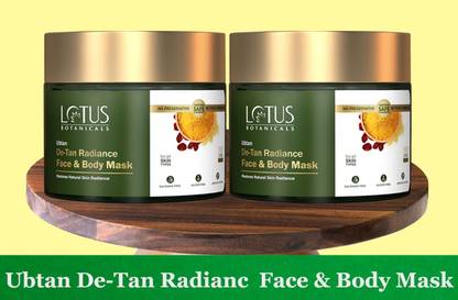 Lotus Botanicals Ubtan De-Tan Radiance Face & Body Mask ( Pack of 2 ) ( 140gm * 2pc )