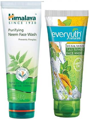 HIMALAYA Purifying Neem  100ml with Tulsi Turmeric  50 ml Face Wash
