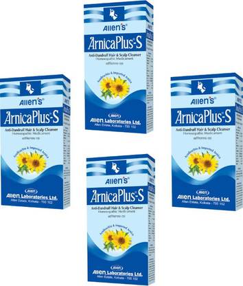 Allen's ARNICA PLUS - S Shampoo (pack of 4) Anti Dandruff & Scalp Cleanser
