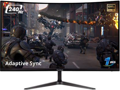 ViewSonic VX 81.28 cm (32 Inch) Curved Full HD LED Backlit VA Panel with Wide Angle SuperClear Technology, 2X2W Inbuilt Speakers, Exclusive View Modes, Anti-Flicker & Low Blue Light Ultimate Immersion Gaming Monitor (VX3219-PC-MHD)