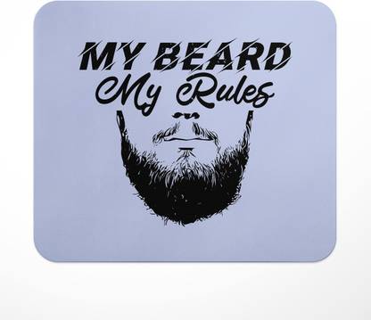 LASTWAVE My beard My Rules, Beard Design Graphic Printed Mouse Pad for Computer Non Slip Base Mousepad