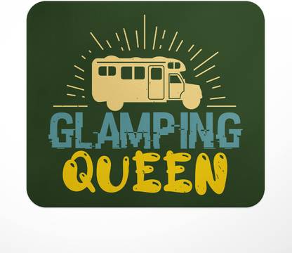LASTWAVE Glamping Queen, Camping Design Graphic Printed Mouse Pad for Computer Mousepad