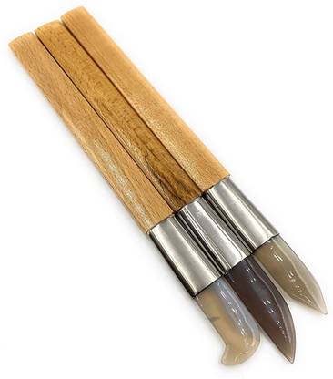 fozti Agate Burnishers 8.5" Set of 3 Hockey, Straight & Curved Edge for Burnishing Multi Vise Tool