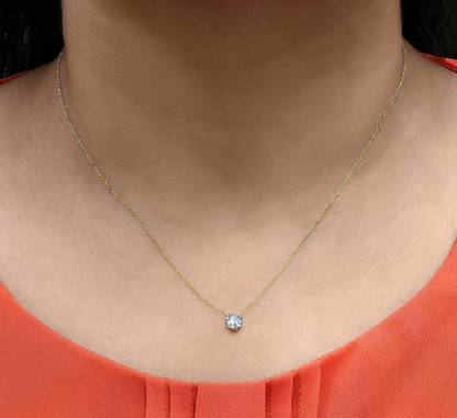 Jewel WORLD Stylish white diamond Pendant locket necklace chain for girls & women Gold-plated Beads Alloy Pendant