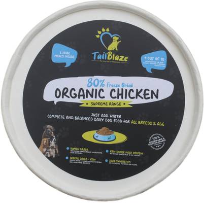 tailblaze 80% Organic Chicken Meal (Freeze Dried) - 3 Trial Meals Chicken 0.045 kg Dry Young Dog Food
