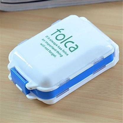 ONGATE 1PC Folca Medicine Box Mini Vitamin Pill Tablet Case Organizer Portable for Travel Pill Box