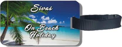 Midas Craft Sivas On Beach Holiday Luggage Tag