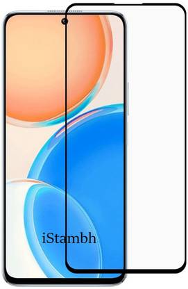 ISTAMBH Tempered Glass Guard for Huawei Honor X8 Full Coverage Screen Protection Film Tempered Glass Clear Full Glue Silk Printing Phone Screen Protector for Honor X8 (Pack of 1)