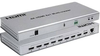 microware 4K HDMI 8x1 Quad Multi-viewer HDMI Switcher 8 In 1 Out Video Seamless Switch Media Streaming Device