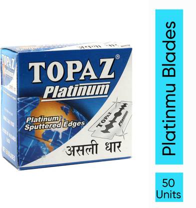 TOPAZ Platinum Sputtered Double Edge Shaving Blades