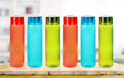 Pack of 6 FRIDGE DOOR BOTTEL BUBBLE ROUND SHAPE BOTTEL SET OF 3 1000 ml Bottle Plastic