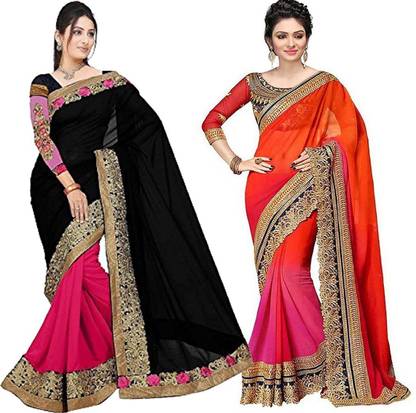 Fashion Georgette, Art Silk Saree