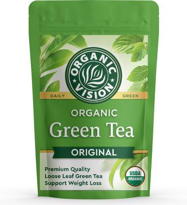 OrganicVison Himalayan Green Tea (500+ Cups) | 1 kg Premium Green Tea Loose-Leaf | Detox Tea Green Tea Pouch