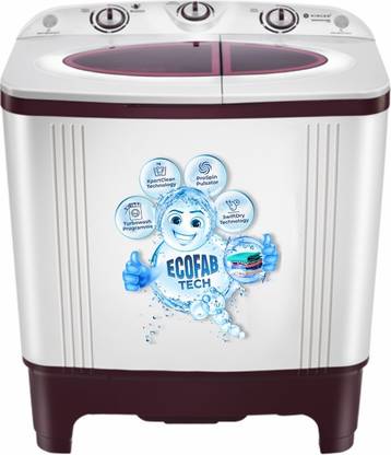 Singer 7 kg Semi Automatic Top Load Washing Machine Maroon, White