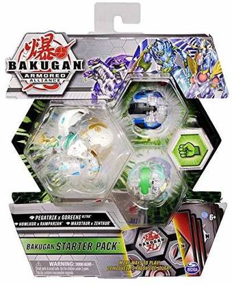 Bakugan Starter Pack 3-Pack, Fused Diamond Pegatrix x Goreene Ultra, Armored Alliance