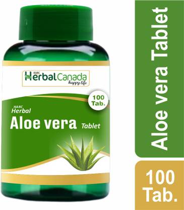 HARC Herbal Canada Aloe vera Tablets | Maintains Healthy Hair and Digestion Functions Skin Glow.