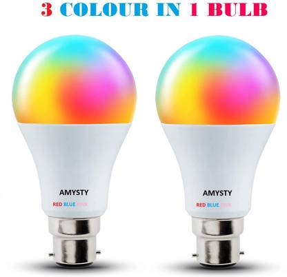 AMYSTY 9 W Basic Round B22 LED Bulb