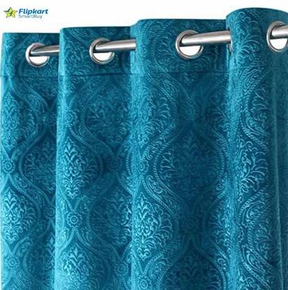 Flipkart SmartBuy 152 cm (5 ft) Velvet Semi Transparent Window Curtain Single Curtain