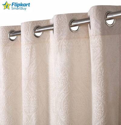 Flipkart SmartBuy 152 cm (5 ft) Velvet Semi Transparent Window Curtain Single Curtain