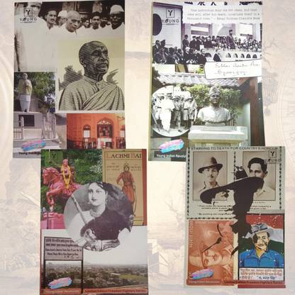 Young Indian Revolution Freedom Fighter Series A4 Long Register A4 Notebook Single Line Ruled 328 Pages