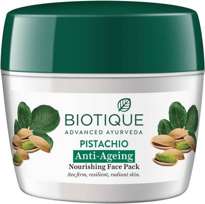 BIOTIQUE Pistachio Anti Ageing Nourishing Face Pack IIGlowing Skin IIDark Spots