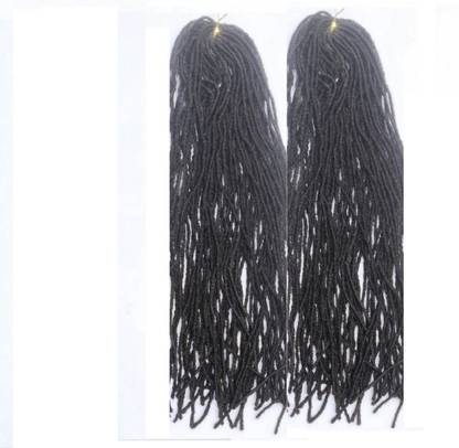 A H S FAUX LOCS DREAD 20”in Length 100% Synthetic Braid (Black) Set 2 Hair Extension