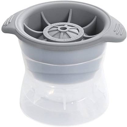 SYGA Round Silicone Sphere Ice Ball Mold Ice Maker Ice Ball Maker Gray Large Grey Silicone Ice Cube Tray
