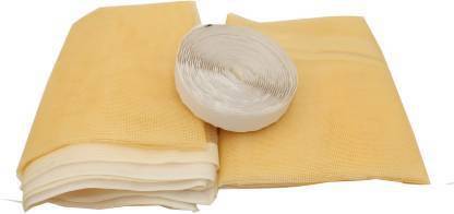 buyagain HDPE - High Density Poly Ethylene Infants Washable 2x4 ft ivory Heavy Quality Window Mosquito Net with Tape (Easily Open and Close) Mosquito Net