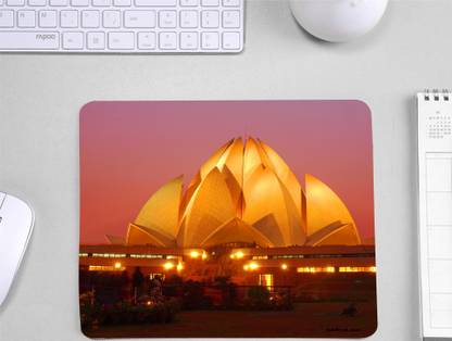 InkWynk Night Lotus Temple Non Slip Base Mousepad