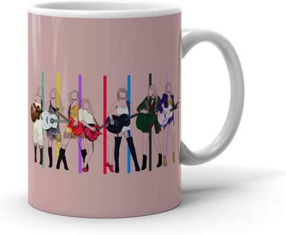 Since 7 Store Taylor Swift Colorful Caricatures Premium Ceramic Ceramic Coffee Mug