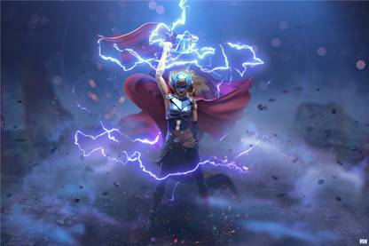 Thor Love and Thunder Mighty Thor Jane Foster Poster 18 x 12 inch 300 GSM Paper Print