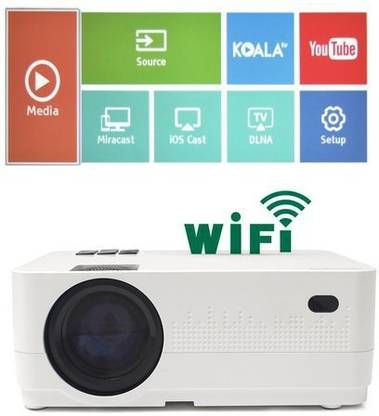IBS NEW WIFI HD LED 3D Projector 5000 Lumens, HDMI USB VGA AV, 1280*720P (5000 lm / Wireless / Remote Controller) Portable Projector