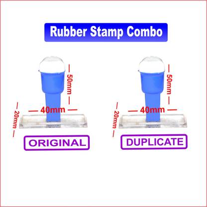 SULAGNA ZONE RUBBER STAMP COMBO ORIGINAL & DUPLICATE HANDLE RUBBER STAMP