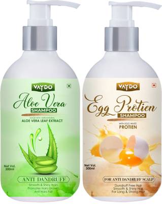 vaydo Aloe vera + Egg Protein shampoo for Anti Dandruff Hair Fall Control, Smooth hair