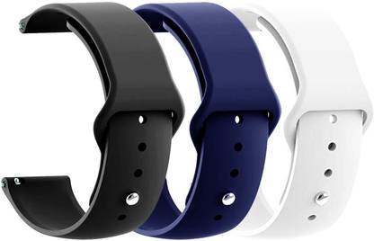 AOnes Pack of 3 Silicone Watch Strap for Noise Colorfit Pro 3/Pro 4 Smart Watch Strap