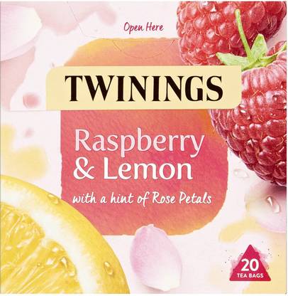 TWININGS Raspberry&Lemon_40g Raspberry, Lemon Tea Bags Box
