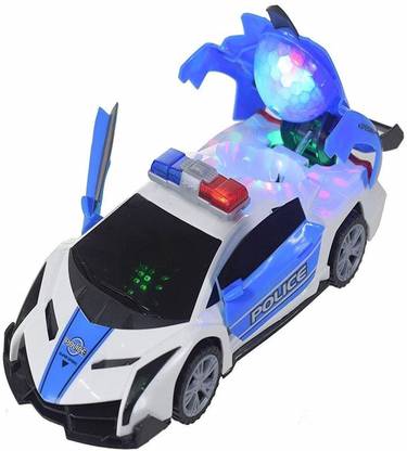 KTRS Police Super Dream car Toy 360 Degree Rotation Door Opening 3D Projection Light