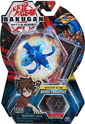 Bakugan Ultra, Aquos Phaedrus, 3-inch Collectible Action Figure and Trading Card