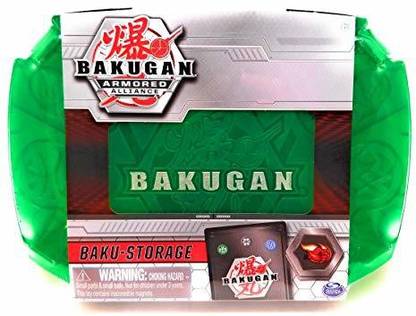 Bakugan Baku-Storage CASE with TROX Collectible Action Figure and Trading Card, Green