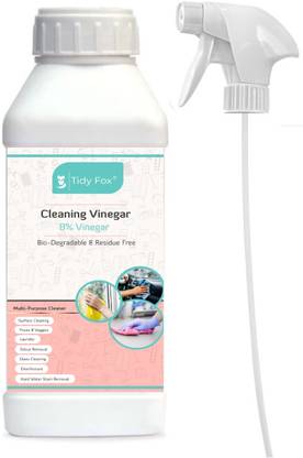 Tidy Fox Cleaning Vinegar (All Purpose Cleaner / High Power / MADE IN INDIA) - WITH SPRAY