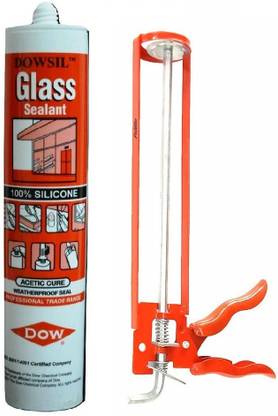 HAPPY FINS Dowsil Silicon Glue With Applicator Gun Combo Aquarium Tool