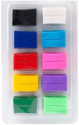 AMISO Polymer Clay Set DIY Modeling Art and Craft Material (10 Pcs) | Ideal for Kids Art Clay