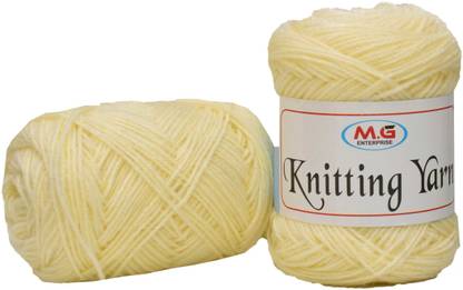 KNIT KING 100% Acrylic Wool Cream 100 gms - Art-AFB