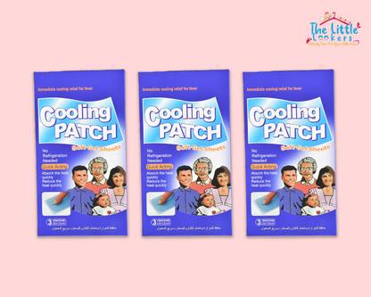 The Little Lookers Cooling Gel Patch Sheets for Headache, Fever for Babies (3x Set of 3) Baby Thermometer