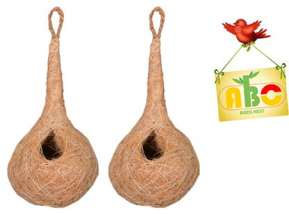 ABC BAMBOO ABC BIRD NEST PACK OF 2 Bird House