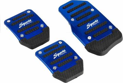 JK Beauty 3 Pcs Blue Non-Slip Manual Car Pedals Kit Sports Pad Covers B3 Car Pedal
